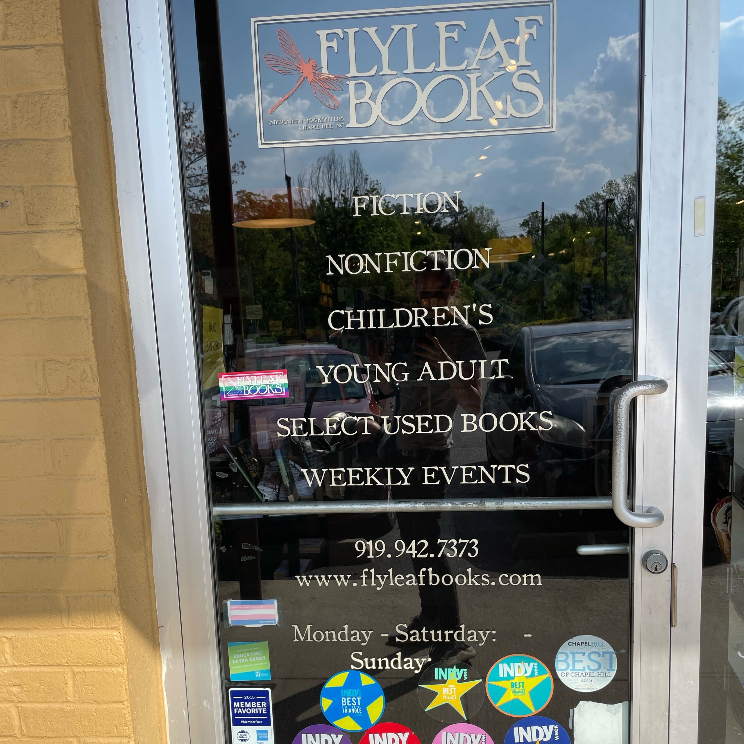 Flyleaf Bookstore front door
