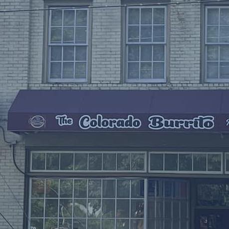 Business front facade and text: The Colorado Burrito