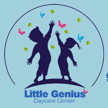Logo and text for Little Genius Daycare Center