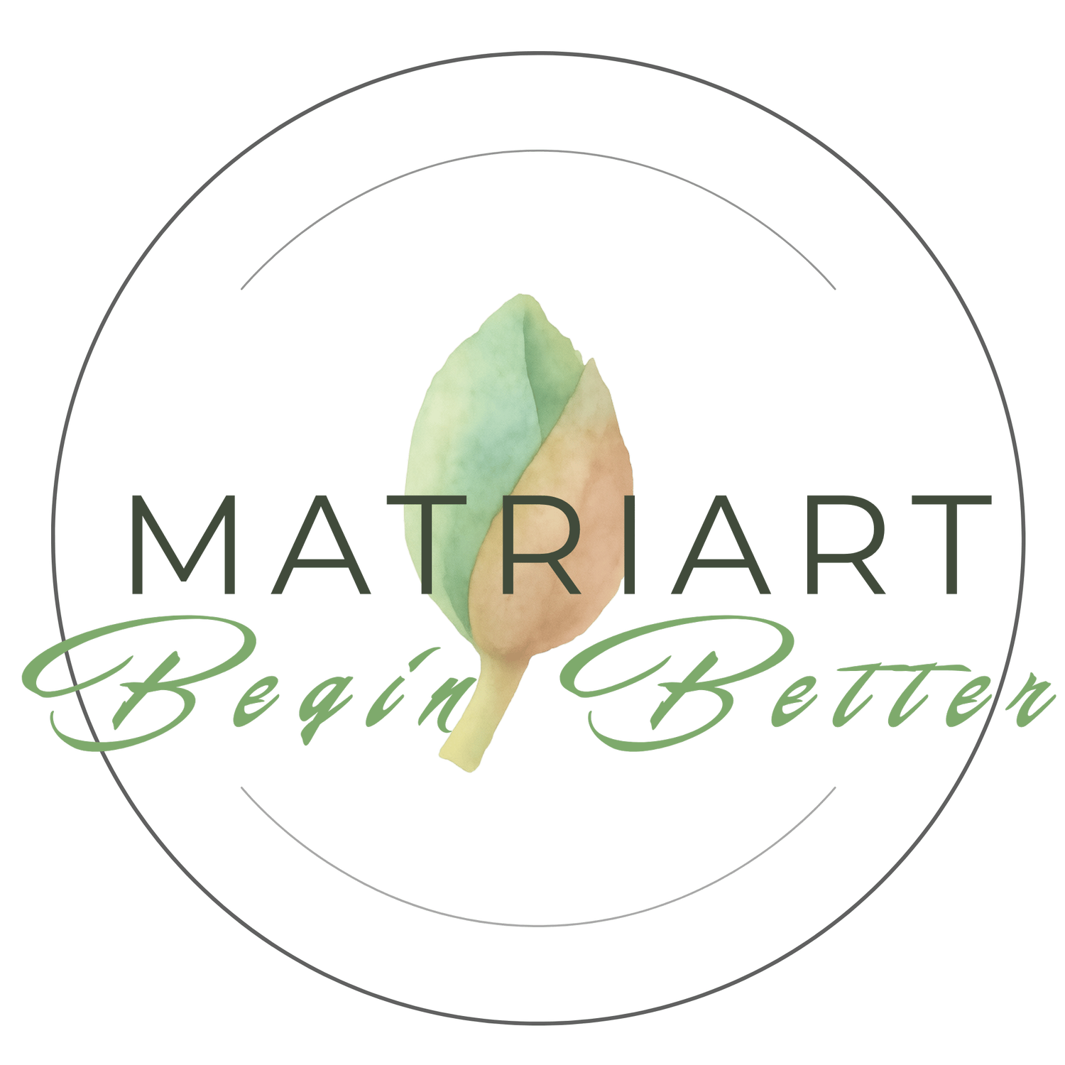 Matriart logo and text Begin Better
